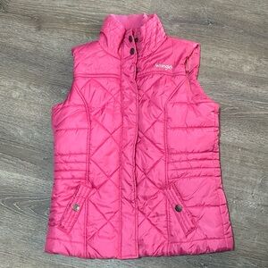 Wrangler Vibrant Pink Women’s Medium Puffer Vest Breast Cancer Awareness
